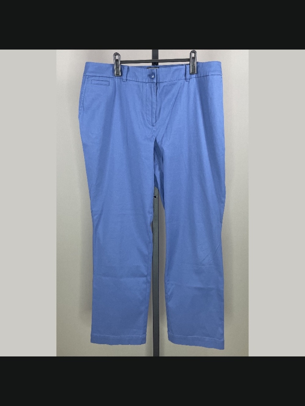 NEW Talbots Pants Womens 14 blue chino straight leg preppy casual classic
